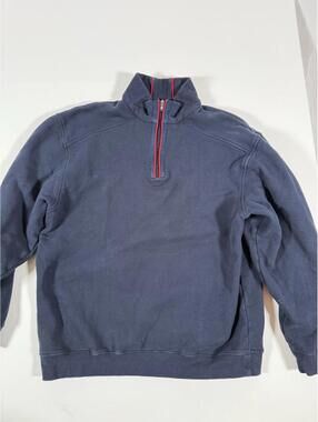 Cutter & Buck Navy Blue Fleece Quarter-Zip Pullover Sweat L